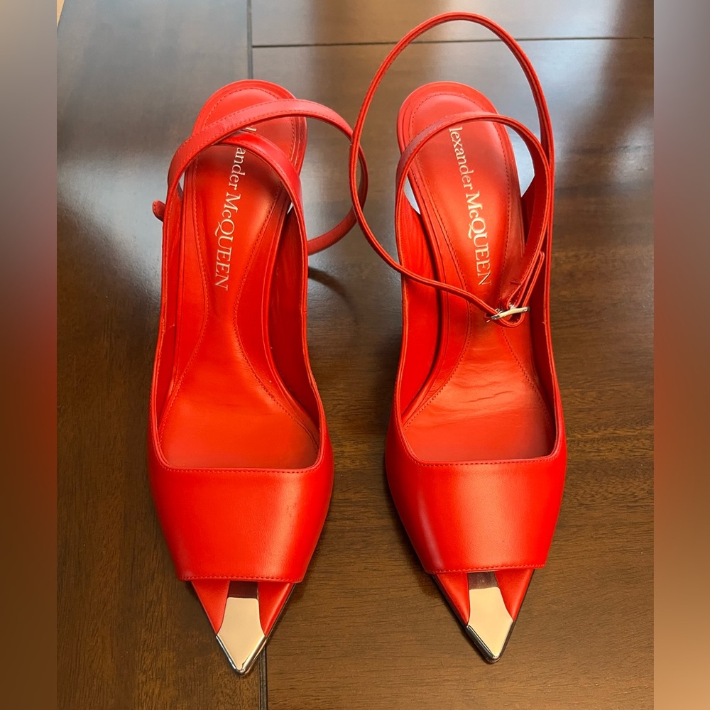 Alexander McQueen Red 90 mm sandals